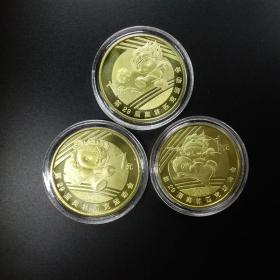 足球击剑马术流通纪念币真品收藏2008年奥运纪念币第二第三组体操射箭兵乓球足球击剑现代五项