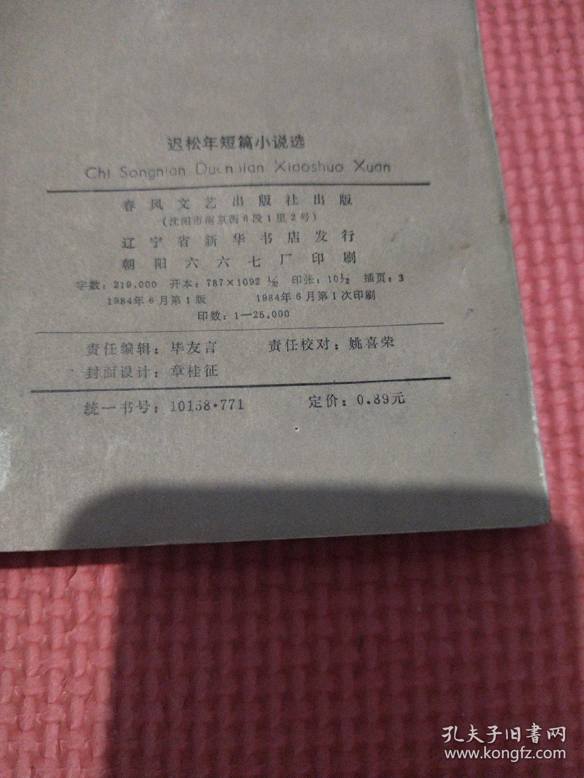 迟松年短篇小说选