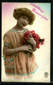 ◆ 比利时明信片实寄1923年 --------------- 美人