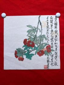 书画11190，【李凤奎（雪堂）】有款工笔花鸟画