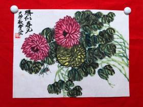 书画11198，【李凤奎（雪堂）】有款花鸟画