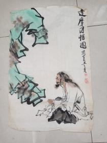 85年人物画一幅3平尺保真作者不详