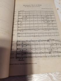 勃拉姆斯D小调第一钢琴协奏曲（小总谱）