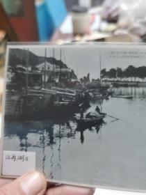 民国时期日本发行江西九江湖口港明信片一张