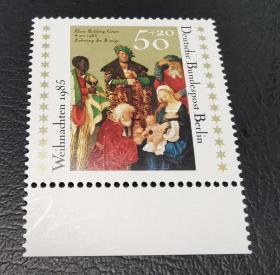 西德西柏林1985年邮票。圣诞节。绘画。1枚新