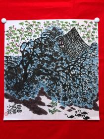 书画11239，【李凤奎（雪堂）】有款山水画