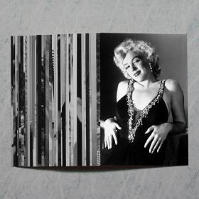 80后怀旧 玛丽莲梦露 经典6寸高清晰黑白明星老照片相片408张
