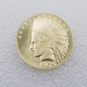 绝版新化1909年美国金币外国银元银圆精品收藏银元古币