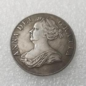 绝版新化1706年英国黄铜镀银做旧银元银圆精品收藏银元古币