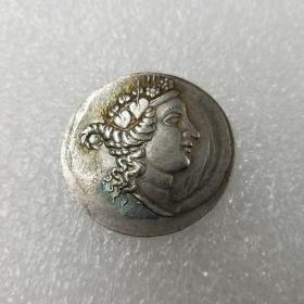 绝版新化希腊硬币铜镀银做旧银元银圆外国银元古玩收藏#49