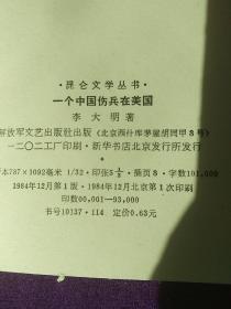 一个中国伤兵在美国  昆仑文学丛书 馆藏
