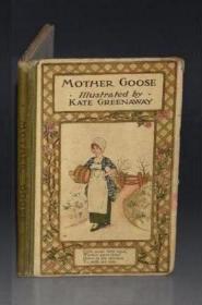 1890年Kate Greenaway - Mother Goose Or The Nursery Rhymes 凯特•格林威经典儿童绘本《鹅妈妈童谣集》大量绝美珂罗版手工套色彩色版画插图