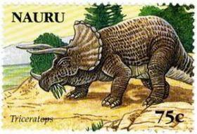 念椿萱 瑙鲁邮票 641 2006年 动物 8-4 恐龙 75分全新