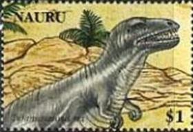 念椿萱 瑙鲁邮票 642 2006年 动物 8-5 恐龙 1元全新