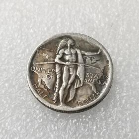 绝版新化美国1939年小径纪念铜镀银银元纪念币精品收藏银元古币
