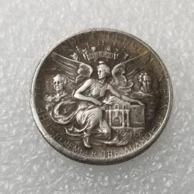 绝版新化美国1936 D 得克萨斯州纪念铜镀银银元银圆精品收藏银元古币