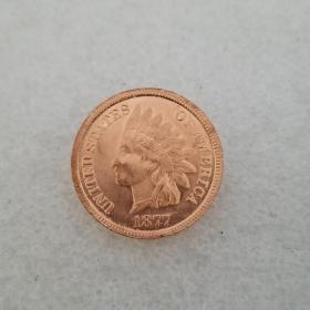 绝版新化美国1877年1硬币银元银圆外贸收藏
