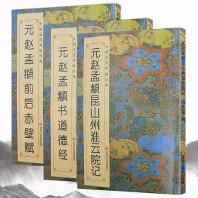 元赵孟頫道德经前后赤壁赋昆山州淮云院记共3册中国历代碑帖经典毛笔书法小楷教程入门楷书字帖临摹行书全集一日一练书籍