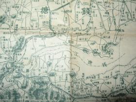 老地图  双面印 1932年 《上海市街地图和扬子江东部一般图》 附南京地图 河南洛阳图