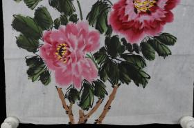 开国少校、老革命家 李盾题、夫人魏建蓉画 水墨设色作品《花冠群芳》一件（纸本软片，画心约2.7平尺，钤印：魏建蓉印）HXTX323724