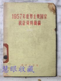 《1957年世界主要国家统计资料简编》==一本  世界经济资料编辑委员会编  统计出版社