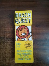 Brain Quest Kindergarten?英文原版 300 Questions and Answers to Get a Smart Start 美国学前全科练习问答卡 幼儿园 智力