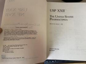 THE UNITED STATES PHARMACOPEIA THE NATIONAL FORMULARY 1990 USPXXII NFXVII（美国药典 第22版/国家处方集 第17版）