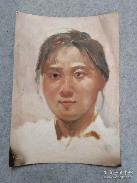 成都名家肖老**时期在川美院油画人物作品原稿手绘真迹保真出售