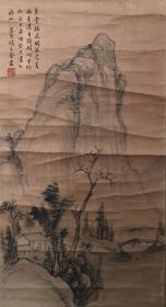张宗苍《山水》（1686年——1756 年）字默存，今江苏苏州人。师承清代娄东画派的传人黄鼎。擅画山水，代表作有《吴中十六景》等。