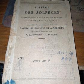 （SOLFEGE  DES  SOLFEGES）英文老乐谱