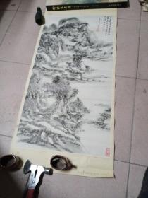 潘天寿，山水年画76*35Cm，