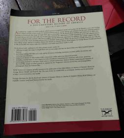 FOR THE RECORD: A DOCUMENTARY HISTORY OF AMERICA