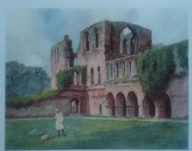 1908年 The Greater Abbeys of England《英国大教堂图纪》名家Warwick Goble经典绘本初版本 60张彩色插图