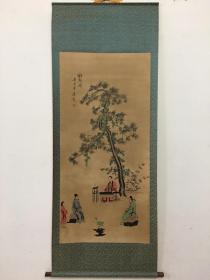 工艺品做旧宣纸高仿字画 听琴 唐寅 画面美伦 实物拍摄 送礼 自家装饰都档次 
裱好尺寸高X宽-177x70cm
花芯尺寸高X宽-128x60.5cm