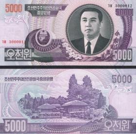 念椿萱-外国纸币 朝鲜0046B3 2006年5000元