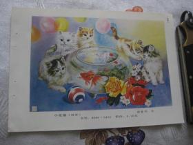 年画缩样散页：小花猫