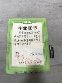 毕业证书 学生王翠红系湖北省武汉市人现年十二岁在本校五年级修业期满成绩及格准予毕业此证