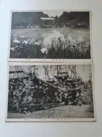 平安神宫神苑，民国黑白老明信片4张。