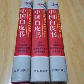 中国白皮书:1998至2001年的中国:关于中国政治经济状况与发展趋势的报告