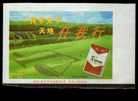 ［广告火车票02-014吉林延吉卷烟厂/天平香烟］［2016.09B］沈阳铁路局/票样/样票/印于路徽水印纸上，9X5.8厘米。
