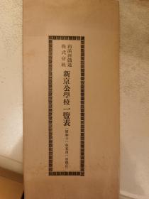 南满洲铁道株式会社出版，新京公学校一览表，昭和十一年，满洲教育题材，少见