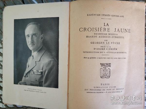 1935年原版史料《雪铁龙东方之旅》 La croisière jaune Expédition Centre Asie de Citroën 三十多副照片，再现当年震撼车之旅。如有细节问题，请联系。