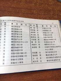 四川师范学院 高师函授同学录