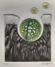 法国 Helene Nue版画藏书票原作6精品收藏 1987年尺寸11.2*13.4cm