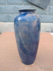 老蓝釉瓷瓶