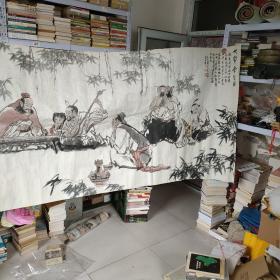 天津美术家协会副主席李俊琪人物画126✘360cm