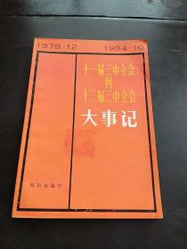 十一届三中全会到十二届三中全会……大事记