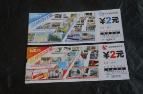 文2008-7 延伸的轨迹 中国改革开放30年纪念 2全 北京地铁票收藏(已使用)