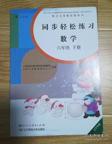 配合义务教育教科书 同步轻松练习 数学 六年级 下册【2018年版 辽宁专版 未使用  有卷纸】