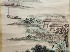 井西居士 祁昆绘山水画|  “拟云西老人笔意 辛巳四月   井西居士 祁昆” 
【131×38厘米】

补图